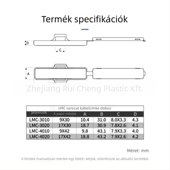 Vízálló kábelazonosító tábla átlátszó rögzítő címkével, kompatibilis a 3010/3020/4010/4020 modellekkel, PP anyagú, műszeres alkalmazáshoz.