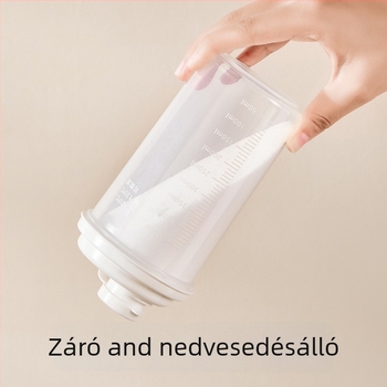 Plasztikus henger alakú tároló száraz árukhoz, 301–500 ml kapacitás, modern minimalista stílus, zárható nedvességálló, mikrohullámú sütőben nem használható.