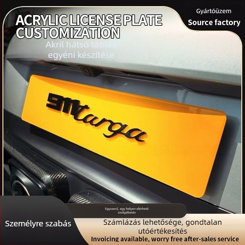 Személyre szabott autó rendszámjel | ABS anyag | 3D elektroplatinált logó | Szitanyomás nyomtatás | Testreszabható | Termék kódja 0002