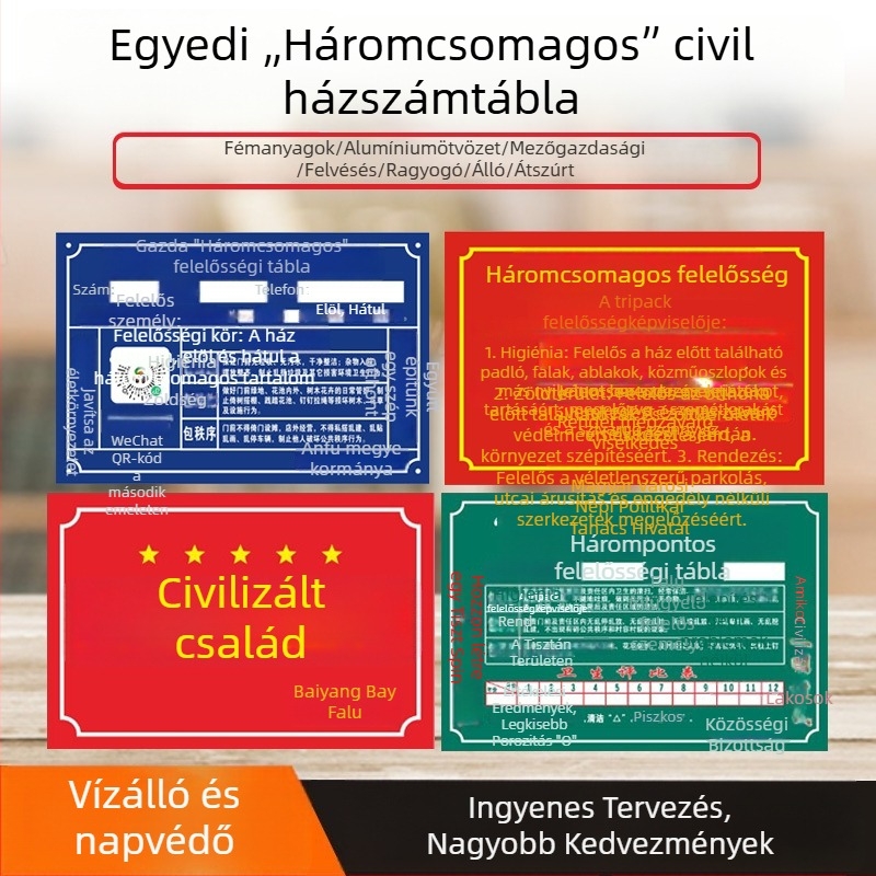 Rozsdamentes acél ajtó névtábla szitanyomással – biztonsági jel általános használatra