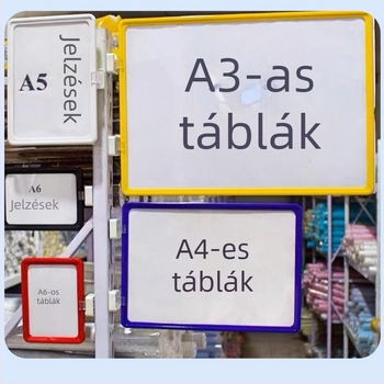 A4 méretű mágneses polcjelzők raktárakhoz és anyagok helymeghatározásához