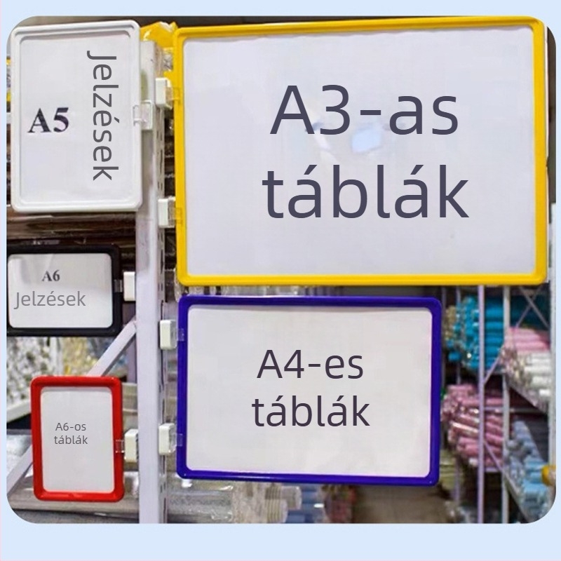 A4 méretű mágneses polcjelzők raktárakhoz és anyagok helymeghatározásához