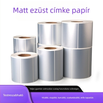 PET öntapadós kézírásos címkék, matt felület, négyszögletes alak, testreszabható, víz alapú ragasztó, fehér rács hátlap