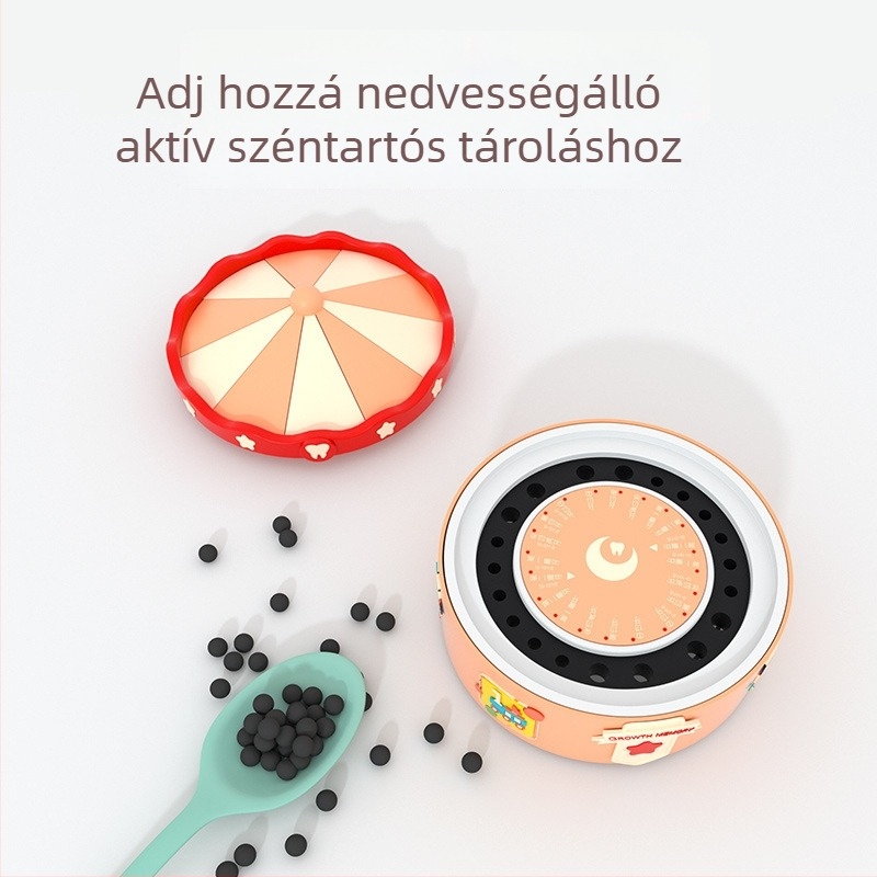 Ji Nuo fiúknak való baba tejfog tároló doboz – köldökzsinór üveg – anyaga: puha gumi, csomagolás: színes doboz