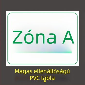 PVC raktári biztonsági jelzőtáblák területfelosztási jelzésekkel, polcazonosító táblák, UV nyomtatás, testreszabható