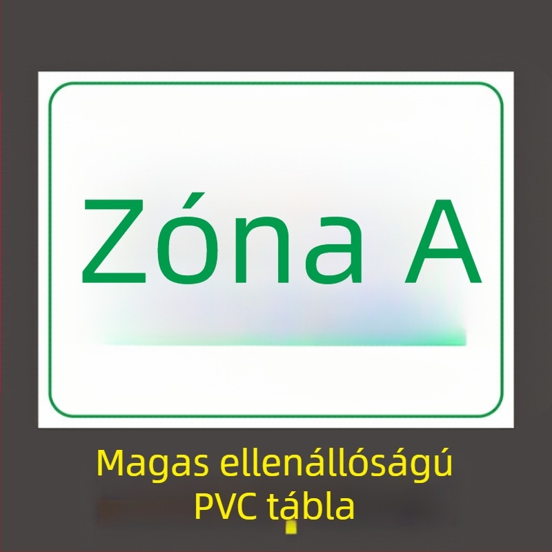 PVC raktári biztonsági jelzőtáblák területfelosztási jelzésekkel, polcazonosító táblák, UV nyomtatás, testreszabható
