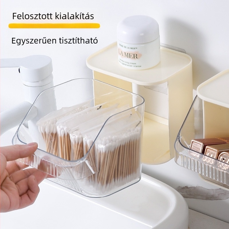 Fali tároló doboz, PET+ABS műanyag, egymásra tehető, nassolnivaló szervező otthonra és a konyhába