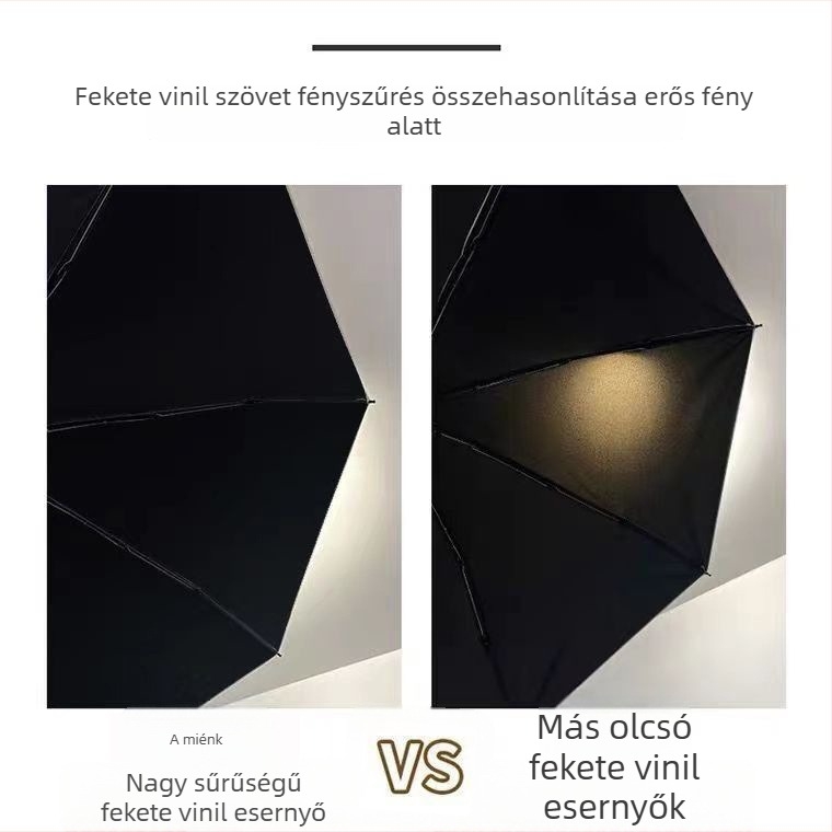 8 bordájú kör alakú napernyő UV védelemmel, kompakt zsebnapernyő