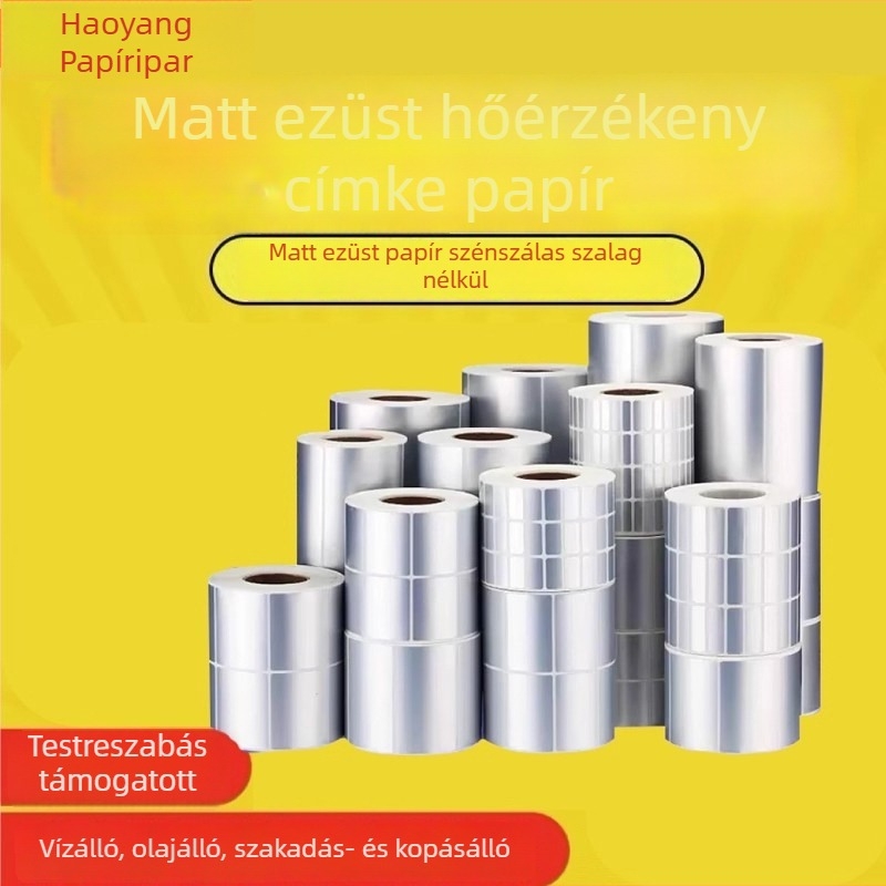 Öntapadós címke – Matt papír, vízálló, egyedi kézírással nyomtatás, különböző formák