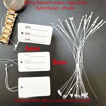 Rugalmas zsinór függő címkék, írható, papírtárcák ékszerekhez, Márka: Más