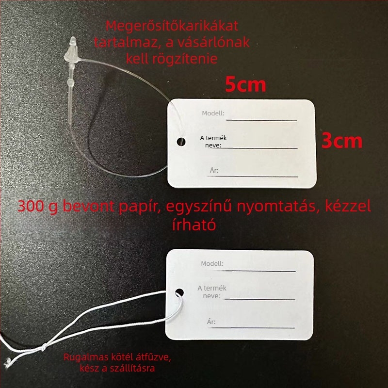 Rugalmas zsinór függő címkék, írható, papírtárcák ékszerekhez, Márka: Más