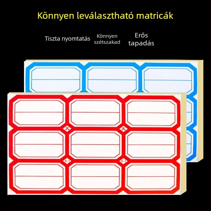 PVC öntapadós címke - téglalap alakú, számlák és dokumentumok jelölésére.