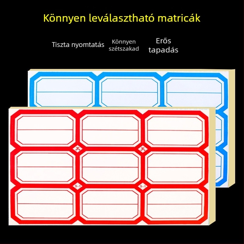 PVC öntapadós címke - téglalap alakú, számlák és dokumentumok jelölésére.