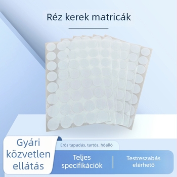 Karácsonyi kör alakú réz bevonatú öntapadós címkék kézzel írt címkékhez, 15 mm, fehér pöttyök az osztályozáshoz