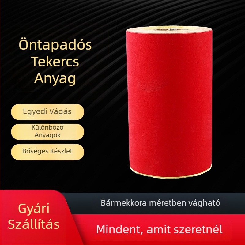 PVC öntapadós címke tekercs – Matt film, fehér hátterű rézszínű papír, 80G, ragasztó víz- vagy forró olvadék