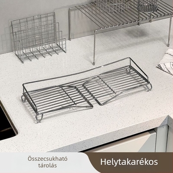 Konyhai húzható tárolópolc 201-es rozsdamentes acélból a munkalaphoz