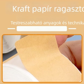 Személyre szabott kraftpapír zárócímkék, öntapadó címkék kézzel írt csomagolási osztályozáshoz, tekercses öntapadó címkék