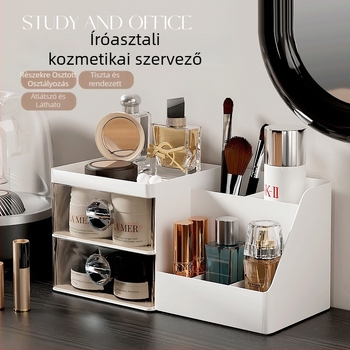 Sun Xiaomei ABS+PS fiókos asztali kozmetikai tárolódoboz logó testreszabással, 2024 márciusában került piacra