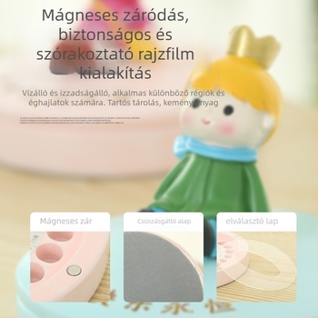 Babafogak tároló doboz — rajzfilmszerű hercegnő/prince dizájn, 0–3 éveseknek, környezetbarát gyanta, emlékek tárolására
