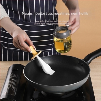 Beépített olajecset és üveg • Üveg-szilikon konstrukció • Hőálló • Konyhai és barbecue használatra