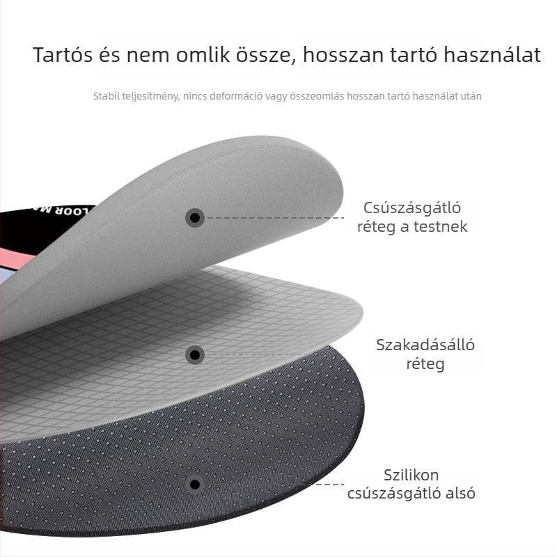 Vastagított ugrókötél ütéscsillapító matrac, négyszögletes jóga matrac otthoni használatra, csendes és csúszásmentes