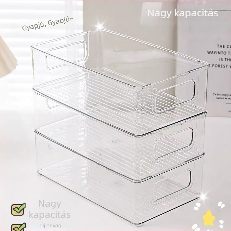 Asztali tároló doboz | PP anyag | fedél nélküli | 1 L kapacitás | modernMinimalista stílus