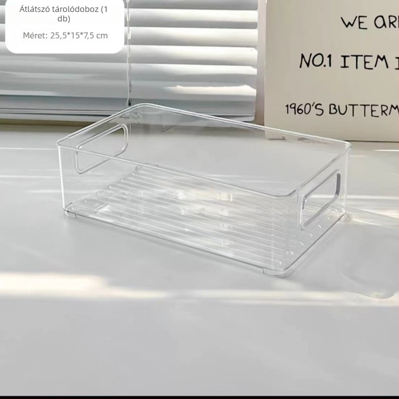 Asztali tároló doboz | PP anyag | fedél nélküli | 1 L kapacitás | modernMinimalista stílus