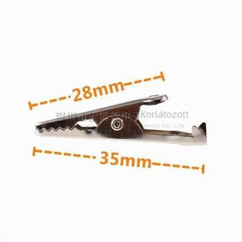 DuPont férfi végű tesztkábel alligátor csipesszel, 30 cm, 5 színű készlet