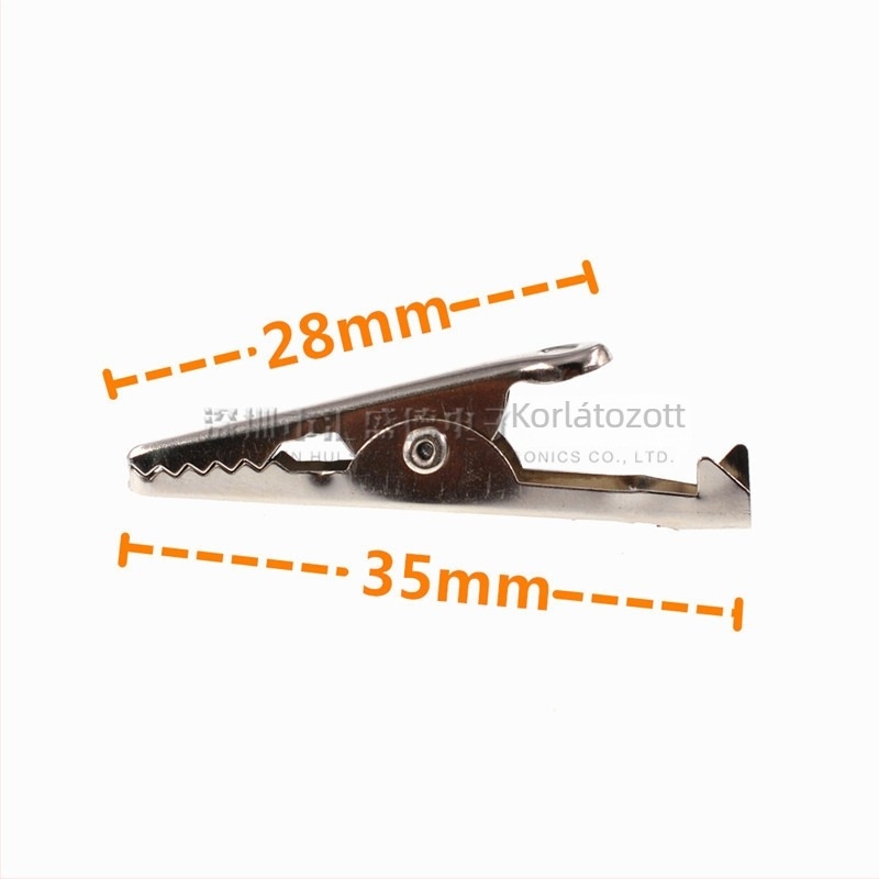 DuPont férfi végű tesztkábel alligátor csipesszel, 30 cm, 5 színű készlet