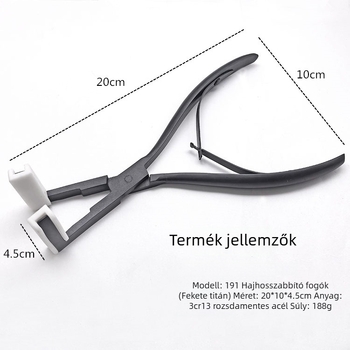 Yuqi rozsdamentes acélból készült multifunkcionális hajkiegészítő csipesz, hegyes végű, Yangjiang eredetű