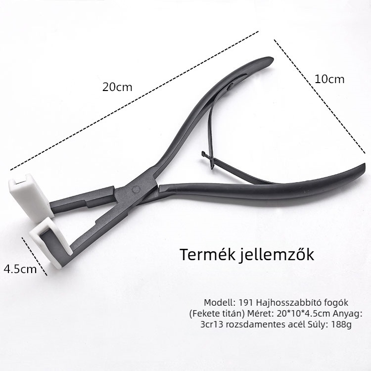 Yuqi rozsdamentes acélból készült multifunkcionális hajkiegészítő csipesz, hegyes végű, Yangjiang eredetű