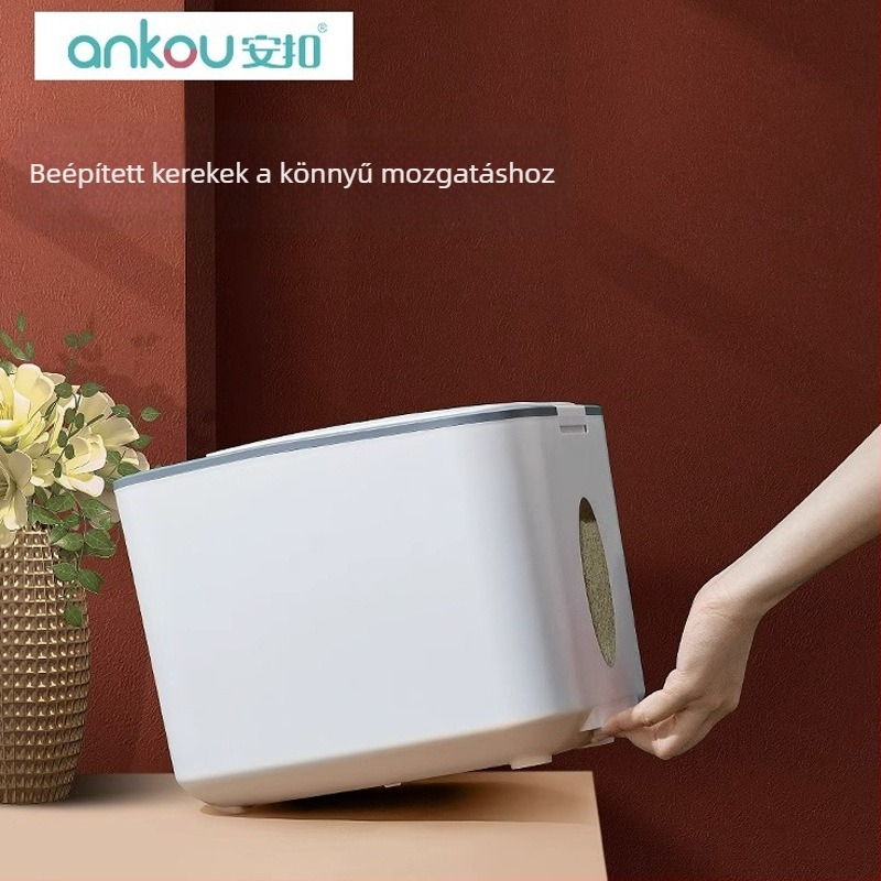 ANKOU rizstároló doboz, zárható, nedvesség- és kártevőbiztos, műanyag tartály, élelmiszer-minőség, 10 L kapacitás, Zhongshan, Guangdong eredet