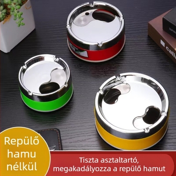 Rozsdamentes acél hamutartó, újrafelhasználható, divatos stílus, márka Lishuo, csomagolás 100 darab