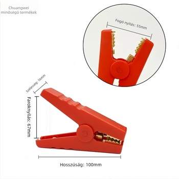 Anderson 100 mm krokodilcsipesz vezeték, 50A, 10–12 AWG, 1 m vagy 2 m