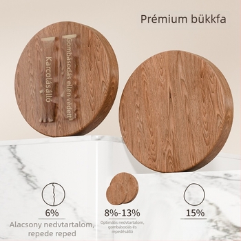 Két szintes padlóálló, fa konyhai tároló vágódeszkák és zöldségek számára (aranyos stílus)