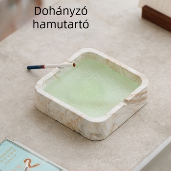Négyzet alakú kerámia hamutartó INS-stílusban, otthonra és KTV-hez, tárolóval és logónyomtatás lehetőségével