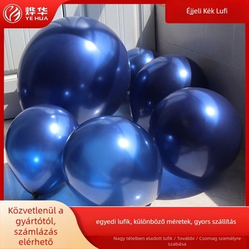 Éjszakai kék gyöngyház balonok, 5 hüvelyk, esküvői boltív és stand dekorációhoz, 18 hüvelykes kerek balonok