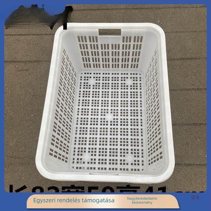 Műanyag tároló kosár zöldségek és gyümölcsök számára, mély tároló kosár, ideális szervezéshez és szállításhoz