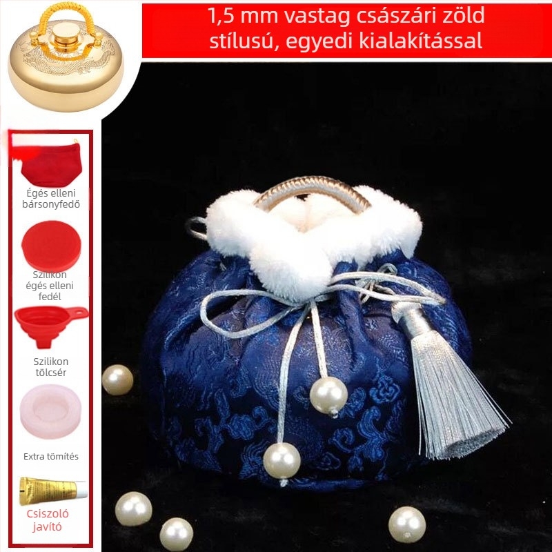 Vízben töltött melegítő palack masszázs funkcióval a lábakra, derékra, kezekre és hasra; forró és hideg kettős használat; testreszabható