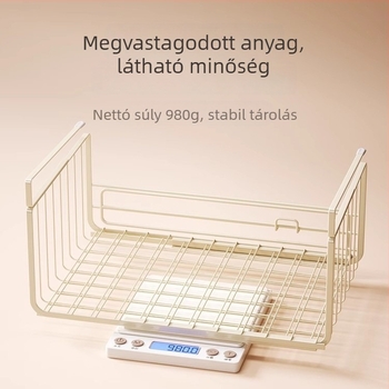 Konyhai tároló polc – kibővíthető, mozgatható, falra szerelhető, többszintű, műanyag