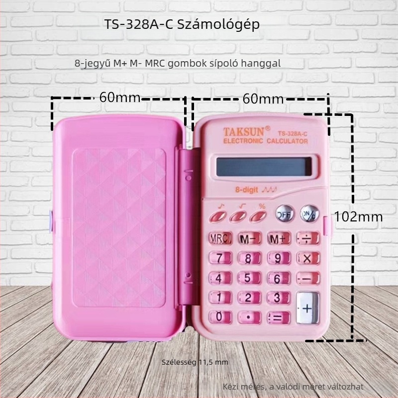 TAKSUN Dexin TS-328A-C mini hajtogatható számológép hallgatók számára könyveléshez