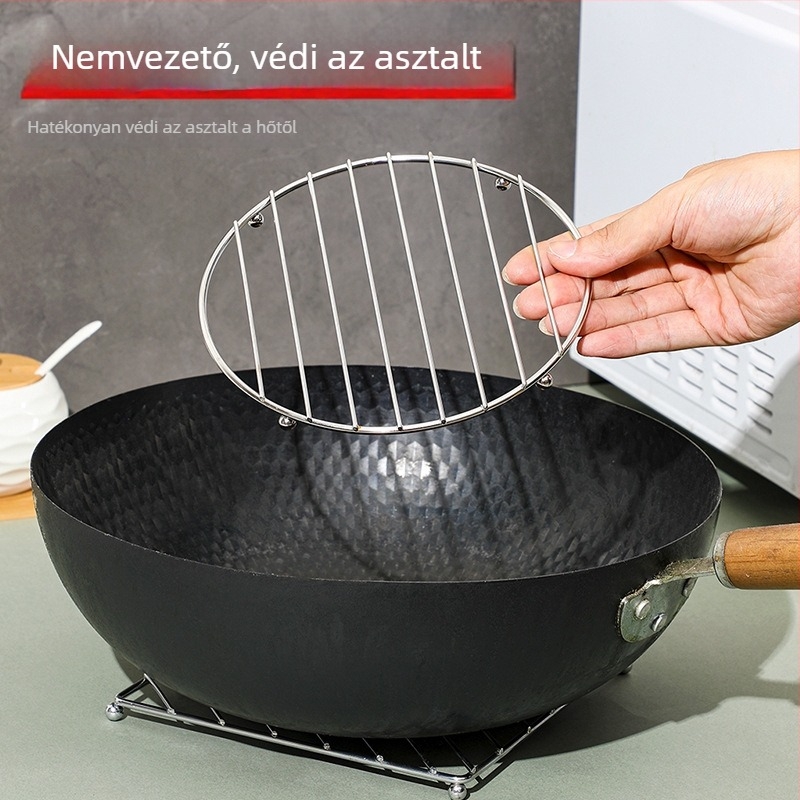Rozsdamentes acél konyhai fazekakhoz és tároló állvány gőzöléshez, többfunkciós, hőszigetelt asztali tároló