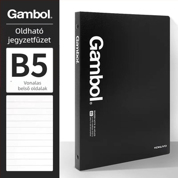 Kokuyo Gambol Watanabe 26 lyukú tokos notesz levehető héjjal, vonalas oldalakkal, loose-leaf refill