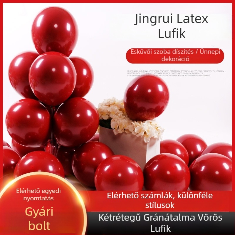 Latex ballon készlet, kerek formájú, nyomtatott logóval