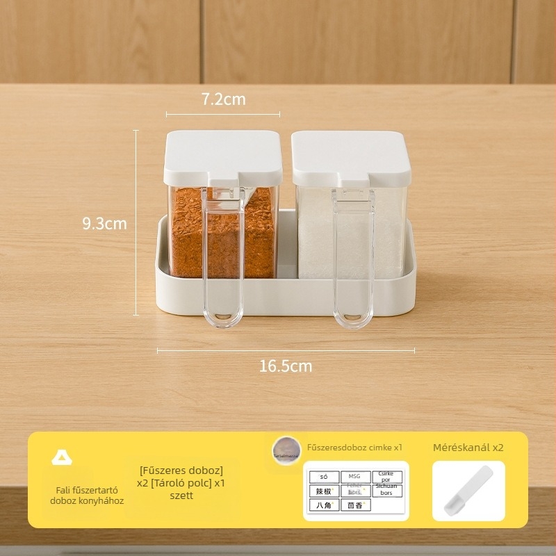 Fali fűszertartó készlet – műanyag, modern minimalist stílus