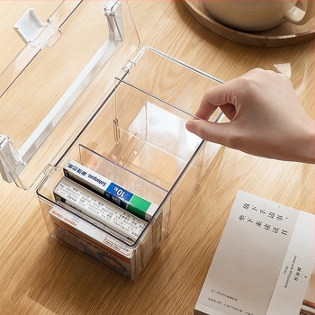Tablettás doboz fedéllel, PET műanyagból, porálló, japán stílus