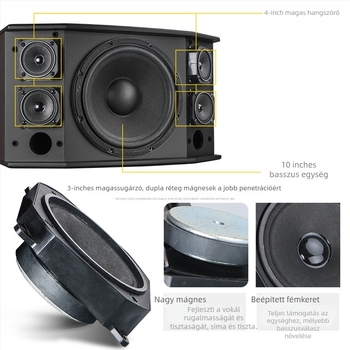 Professzionális hangfal BMB CSD-2000 teremre, otthonra, KTV-re, konferenciákra és táncterembe; univerzális kompatibilitás; logónyomtatás elérhető.