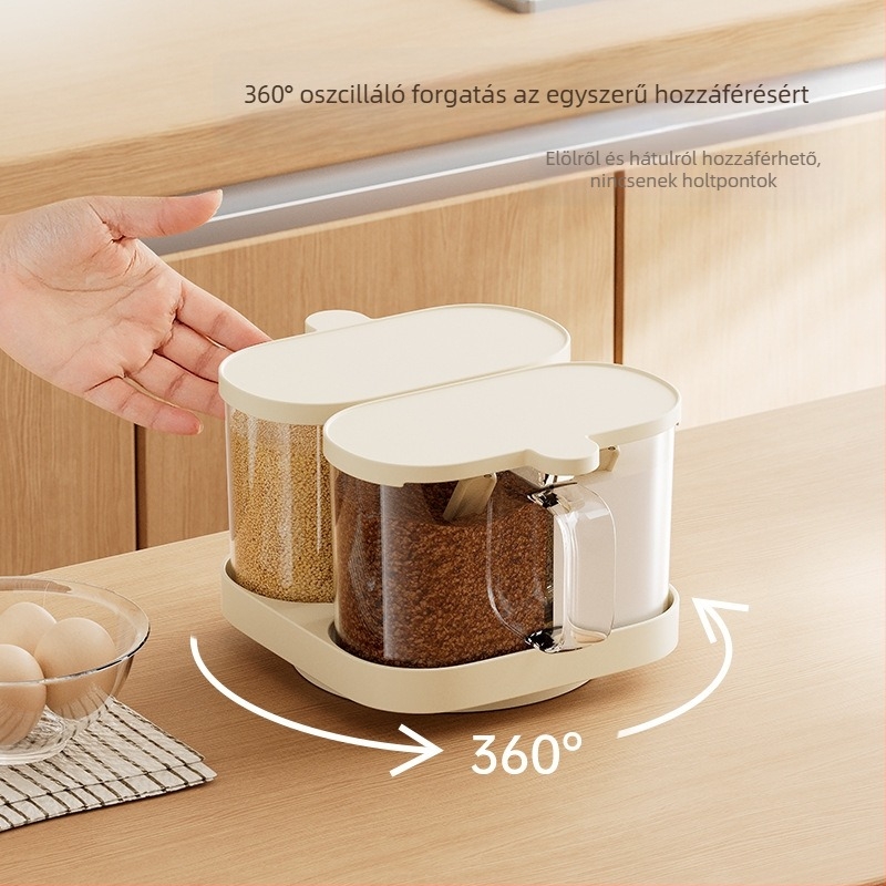 Deju fűszertartó készlet – műanyag, só és fűszerek, modern minimalist stílus