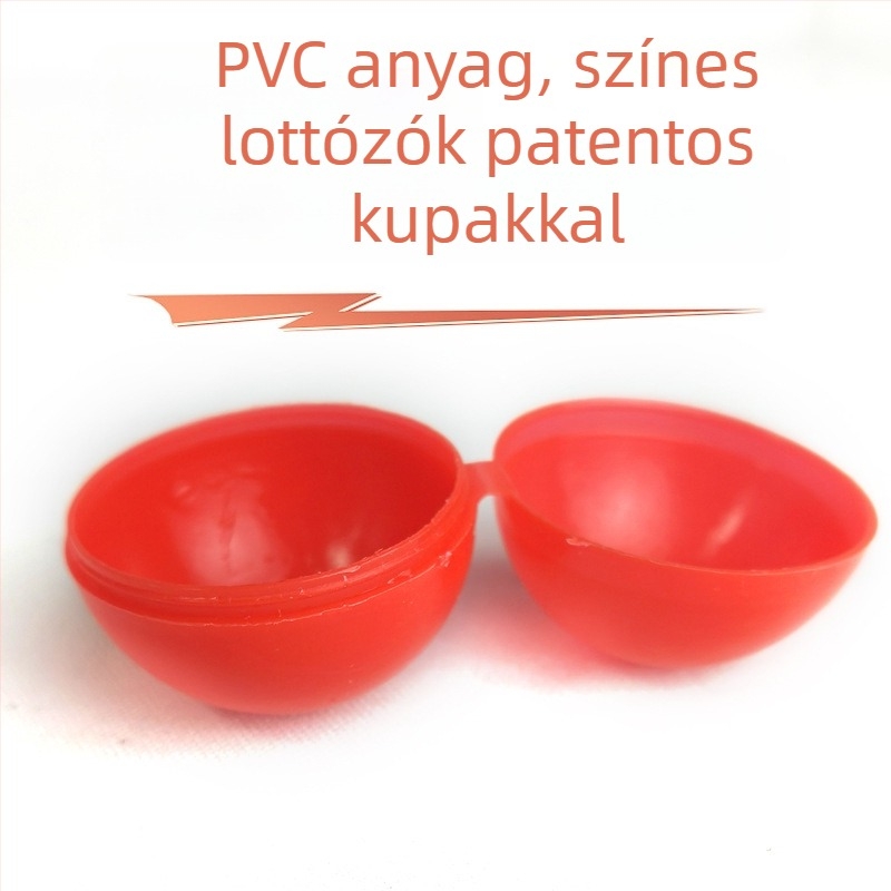 Színes kinyitható sorsolólabda, rekvizit sorsolásokhoz, műanyag, átmérője 3,7 cm