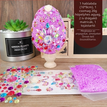 DIY hópehelyes agyaggal festett tojás – húsvéti dekoráció gyerekeknek, kreatív kézműves tevékenység